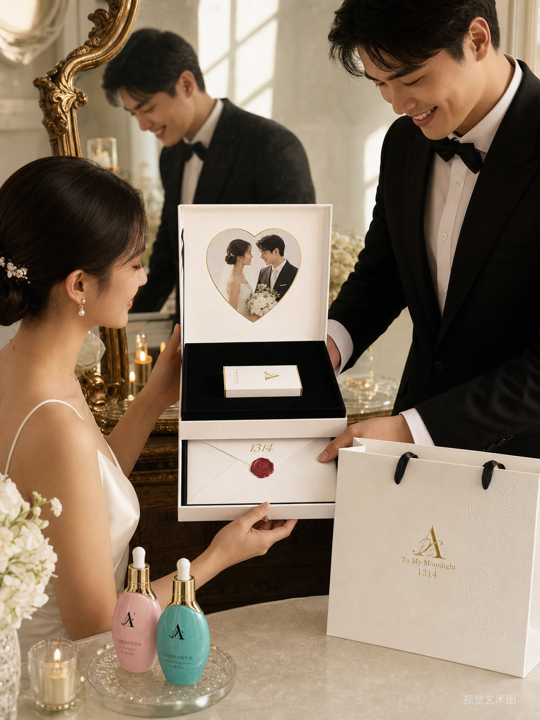 新婚赠礼中的 AX 礼盒
